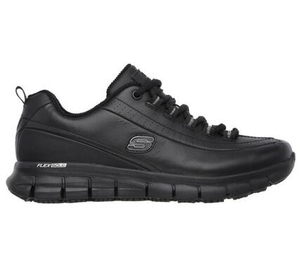 Buty sportowe damskie Skechers Sure Track Trickel sneakersy skórzane czarne