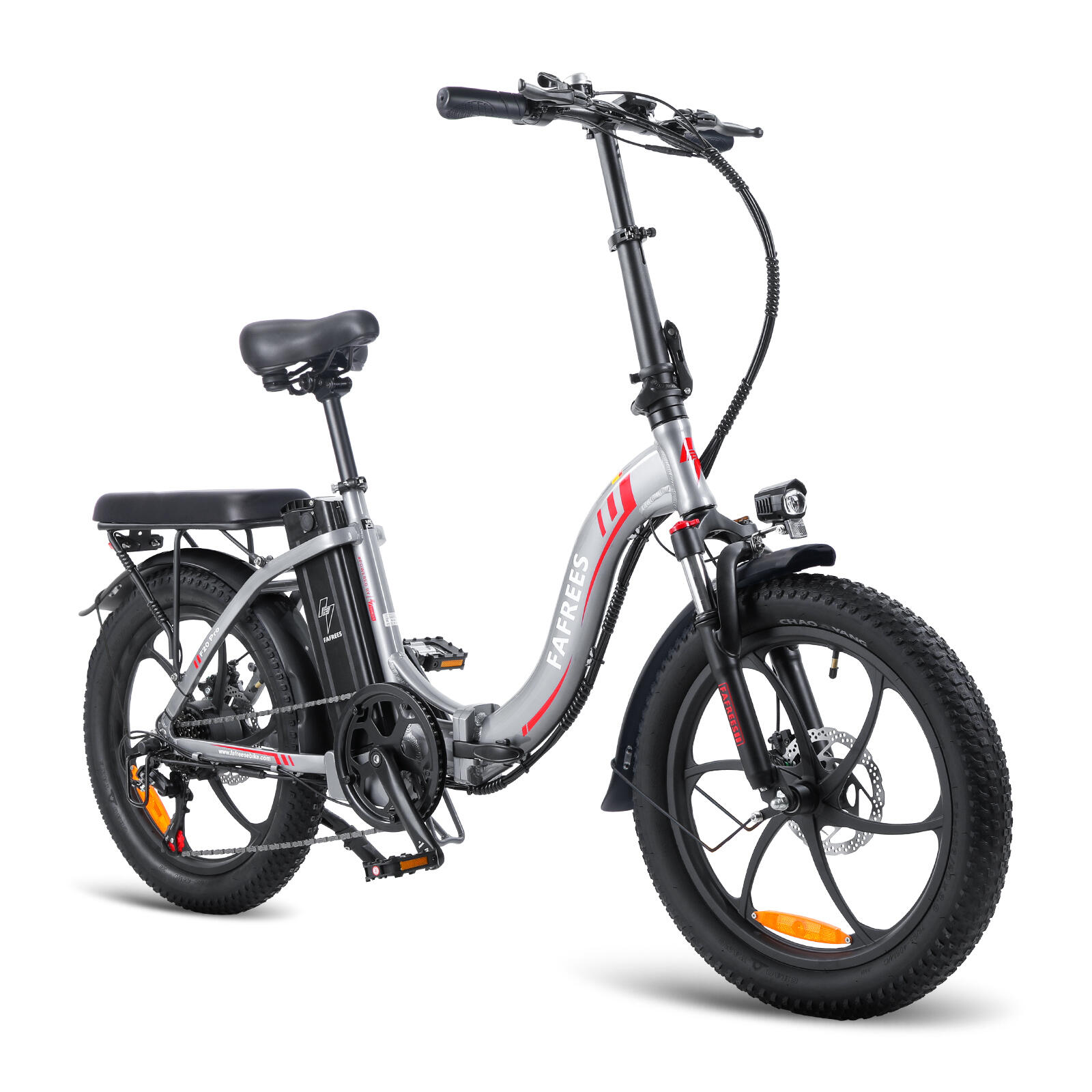 F20 Bicicleta eléctrica plegable 36V 18Ah, neumáticos anchos 20*3,0 pulgadas 2/7