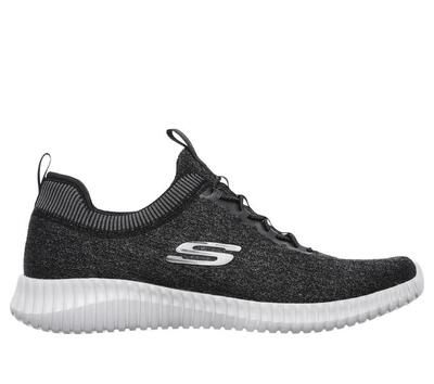 Skechers herentrainers, grijs-zwart, nieuwe middelhoge trainingsschoenen