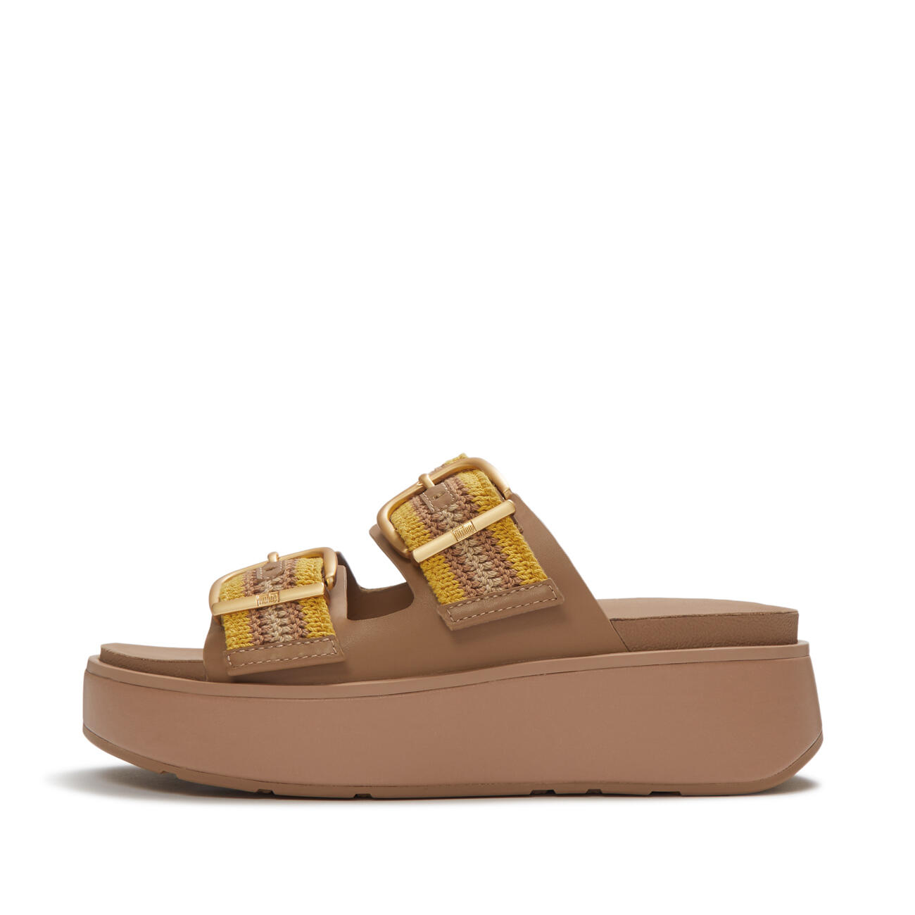 FitFlop Gen-FF Max Buckle Stripe-Webbing Two-Bar Slides 3/7