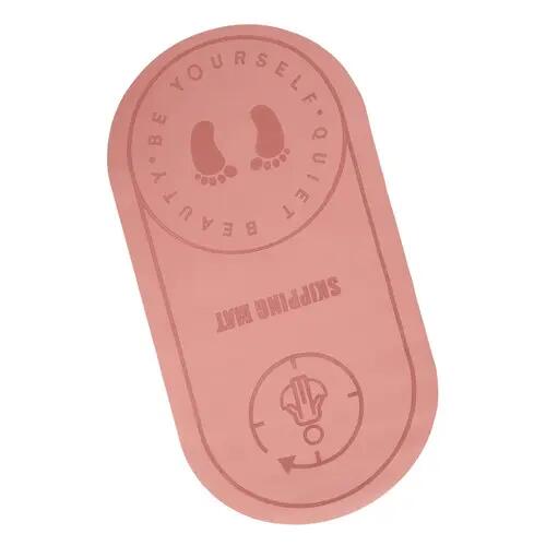 oefenmat - yoga en pilates - ikonka - geluiddempend, antislip - roze. 3/6