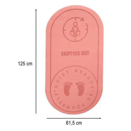 oefenmat - yoga en pilates - ikonka - geluiddempend, antislip - roze. 2/6