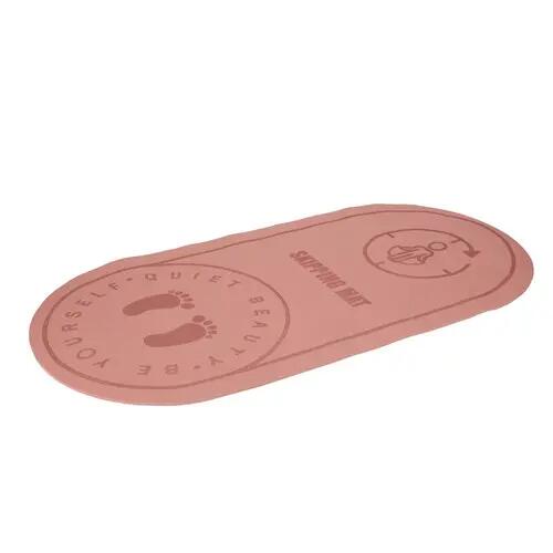 oefenmat - yoga en pilates - ikonka - geluiddempend, antislip - roze. 5/6