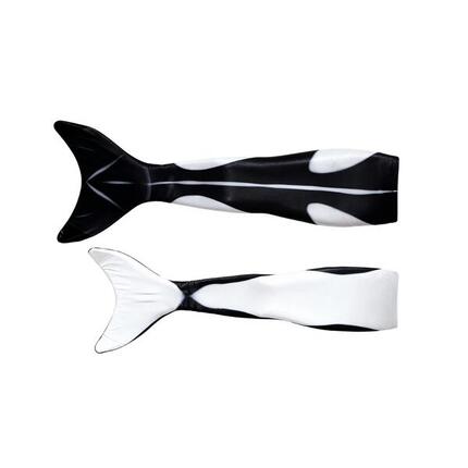 Meerjungfrauenschwanz-Badeanzug Orca - Schwarz/Weiß