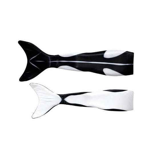 Meerjungfrauenschwanz-Badeanzug Orca - Schwarz/Weiß