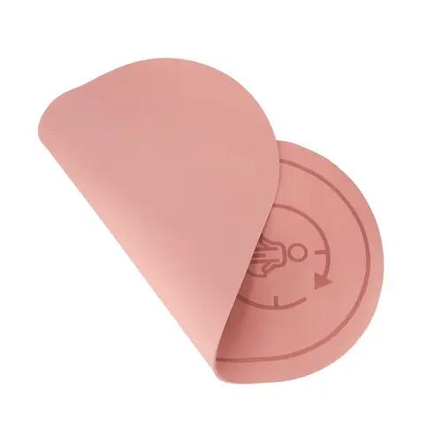 oefenmat - yoga en pilates - ikonka - geluiddempend, antislip - roze. 4/6