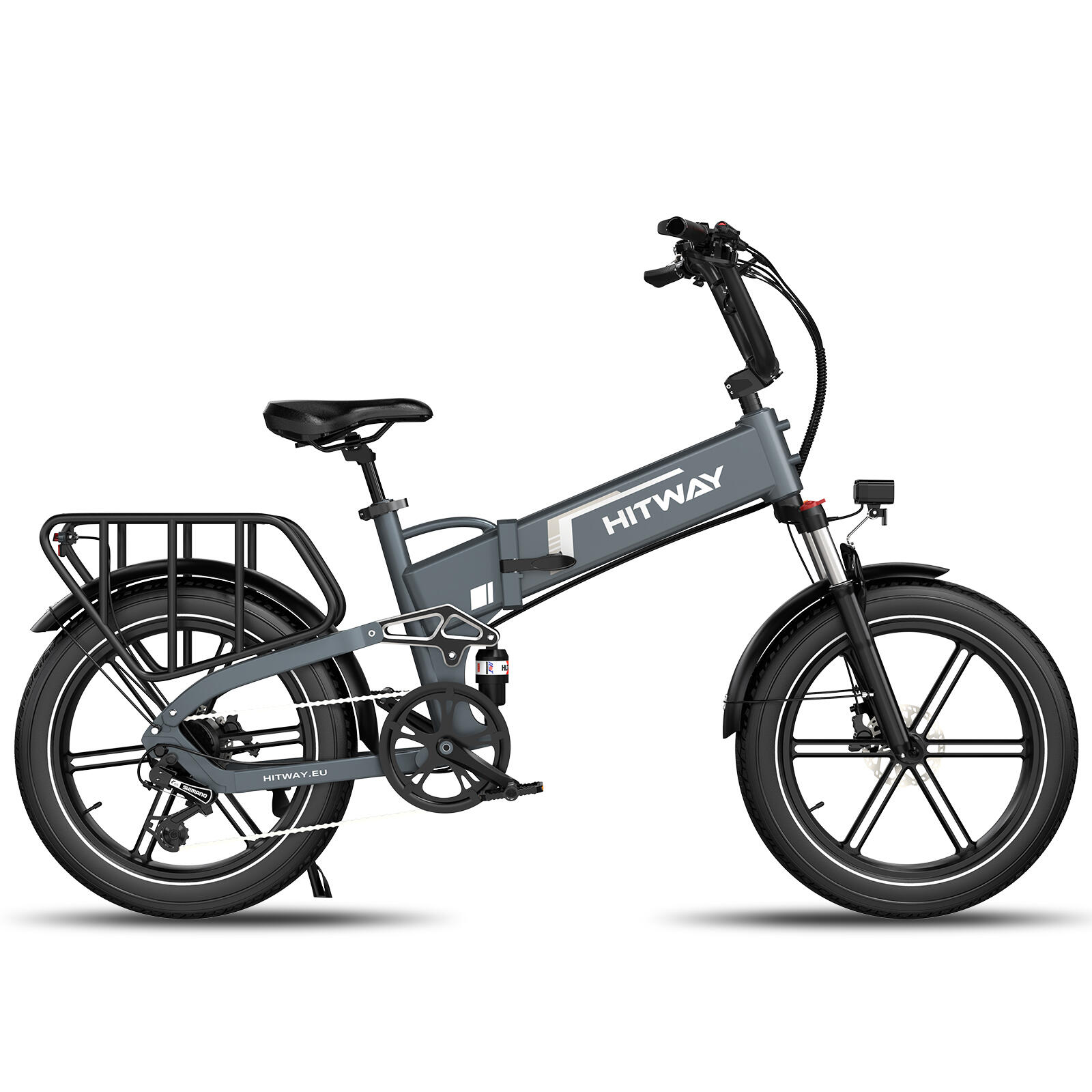20*4,0" Bici elettrica pieghevole fat bike 720Wh 120km idraulici BK10SPRO 3/7