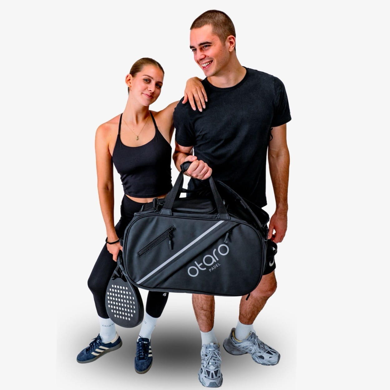 Borsa da padel con scomparto per 2 racchette | 60L - Nero 7/7