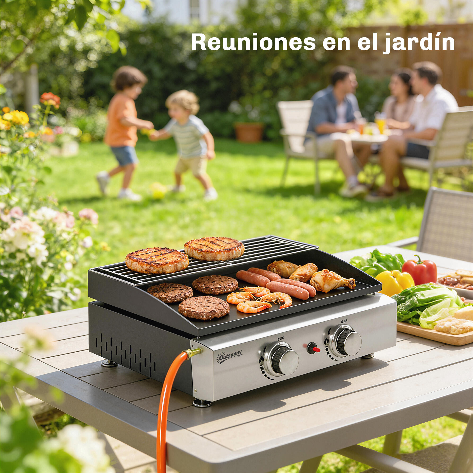 Barbecue a Gás Outsunny Preto 5/5