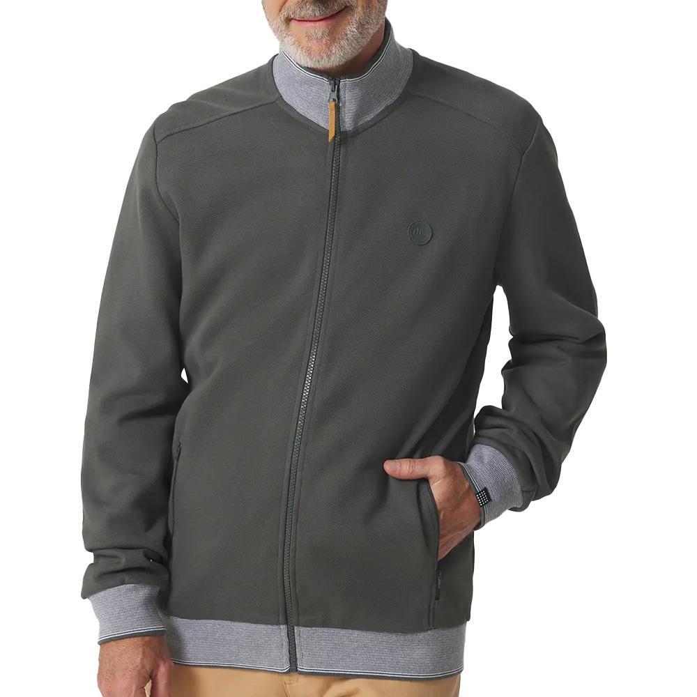 Men's Green Zip-Up Sweatshirt TBS LOANN 24612