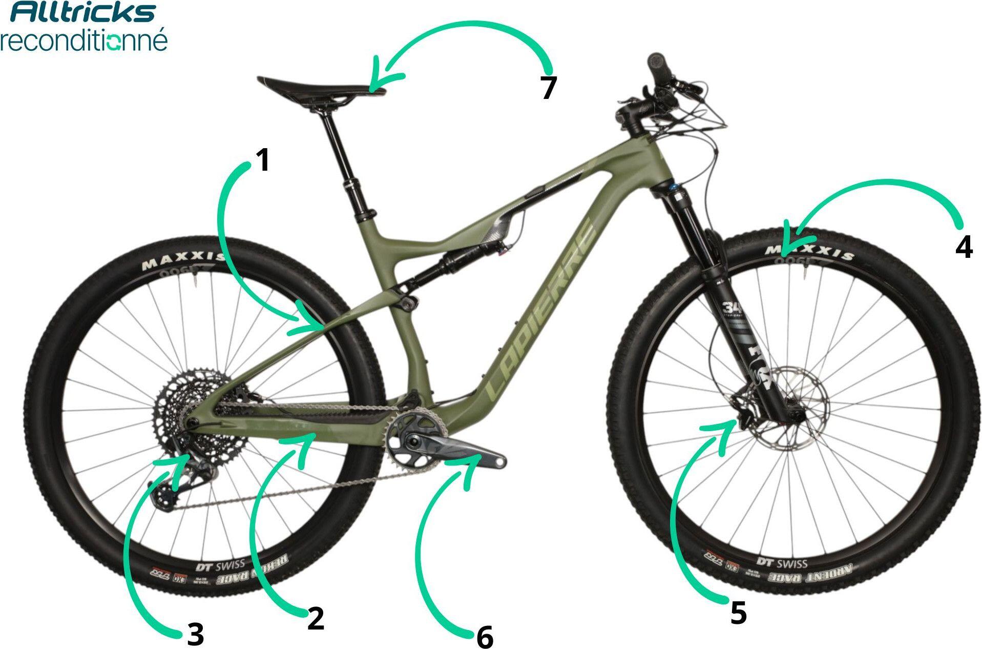 Reconditionné VTT Tout Suspendu Lapierre XRM 7.9 Sram XO1 12V T.L 176/186 - Bon 3/7