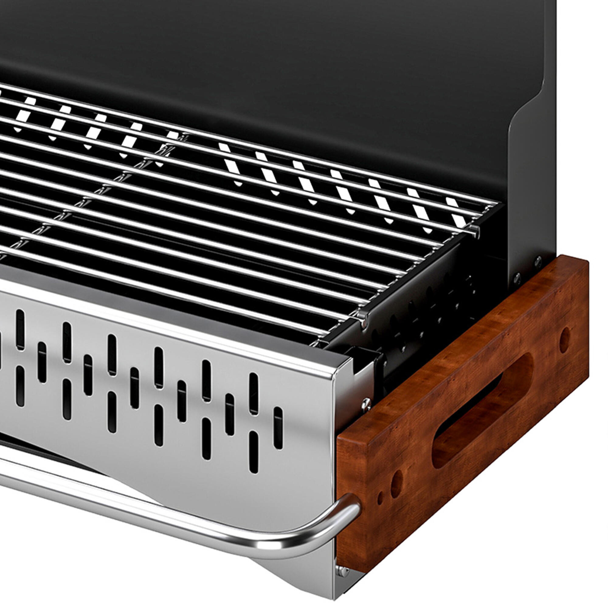 Barbecue a carvão 50.5x34x33 cm preto Outsunny 4/5