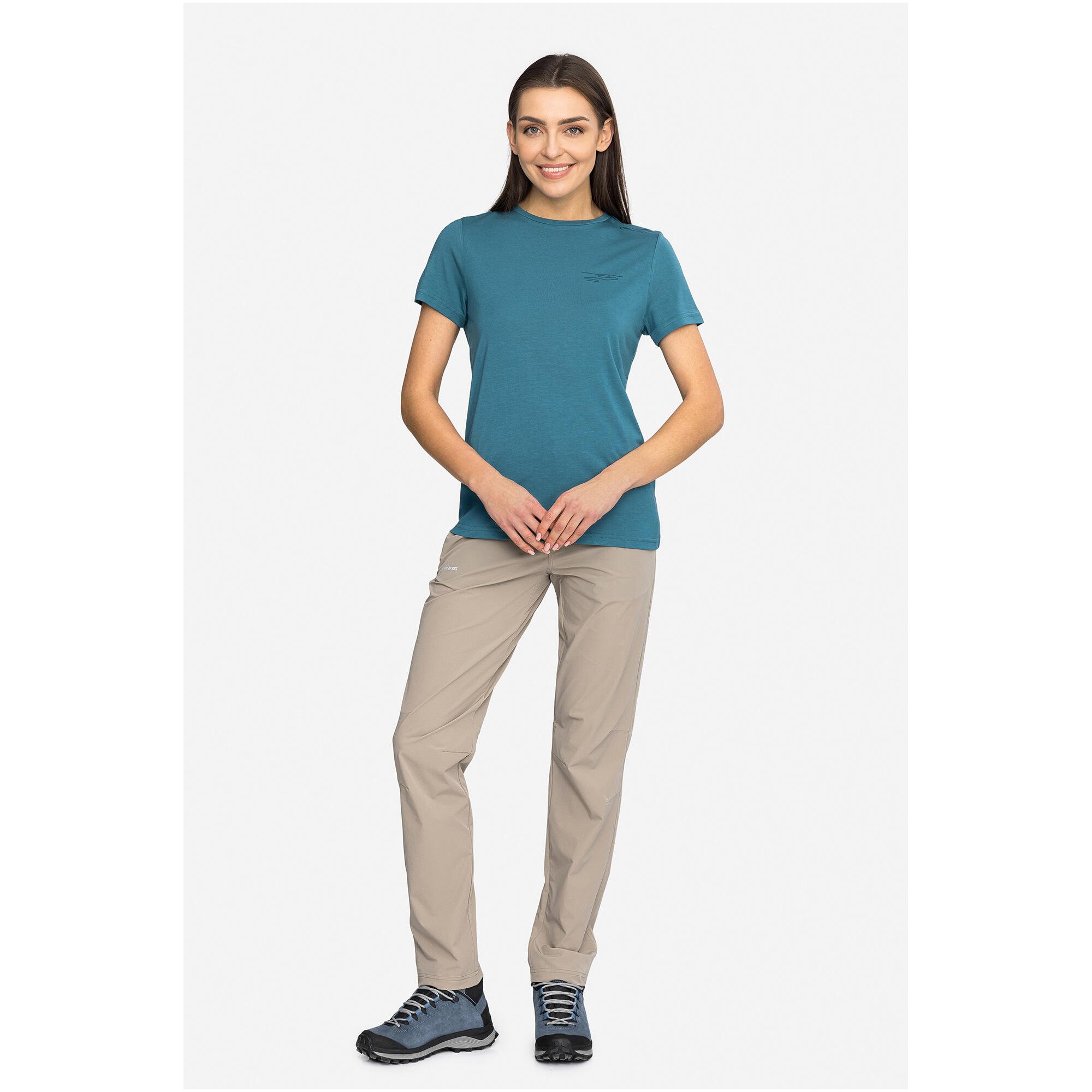 T-shirt damski VIKING Morain Bamboo Lady niebieski 2/7