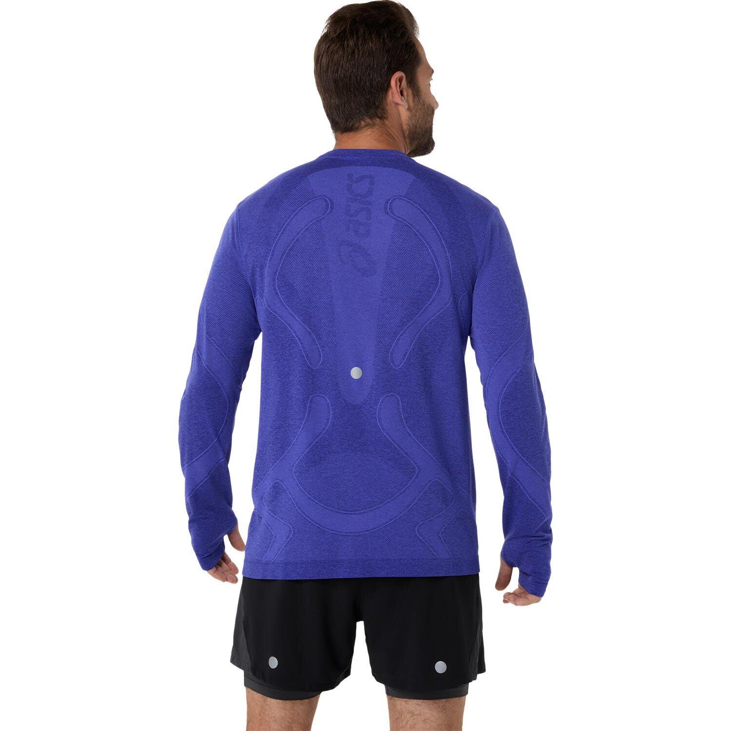 T Shirts Hemden Herren - ASICS Road Seamless LS Top - Cobalt/Eggplant 2/6