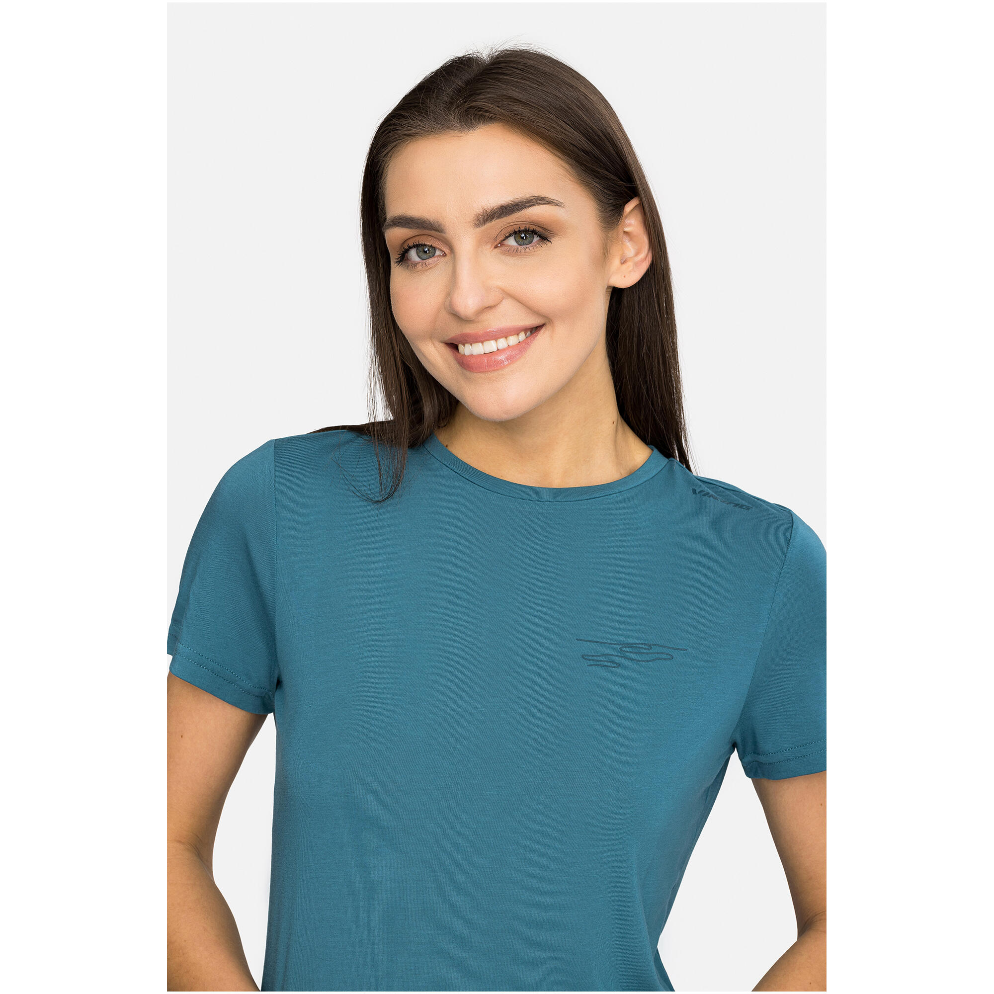 T-shirt damski VIKING Morain Bamboo Lady niebieski 5/7