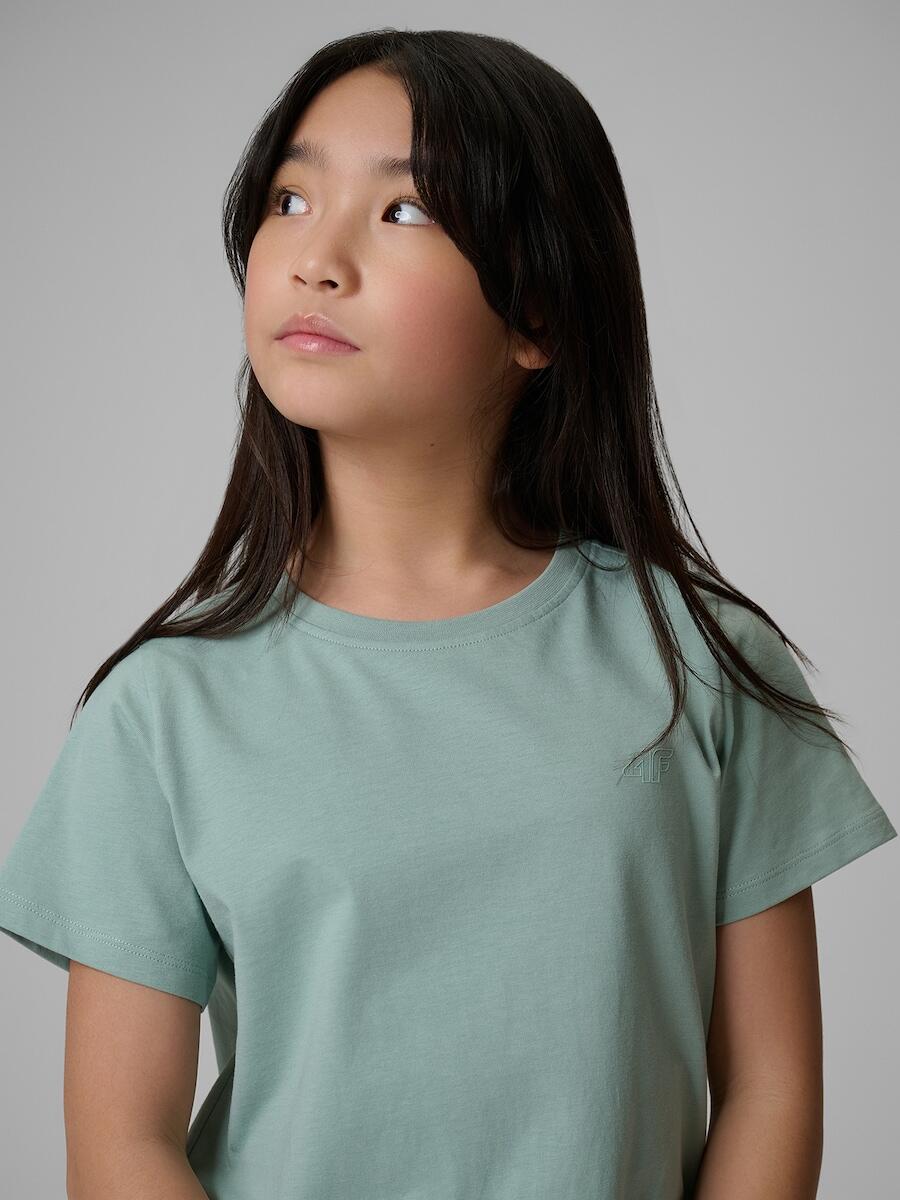 T-shirt regular gładki dziewczęcy 4F 4FJRSS26TTSHF3554 4/7