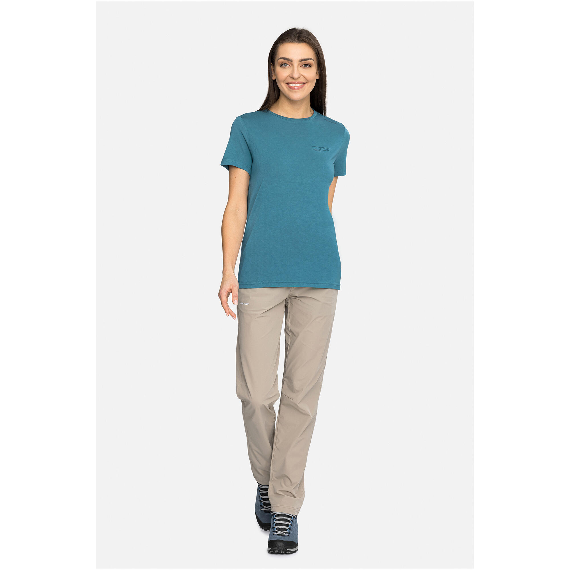 T-shirt damski VIKING Morain Bamboo Lady niebieski 4/7