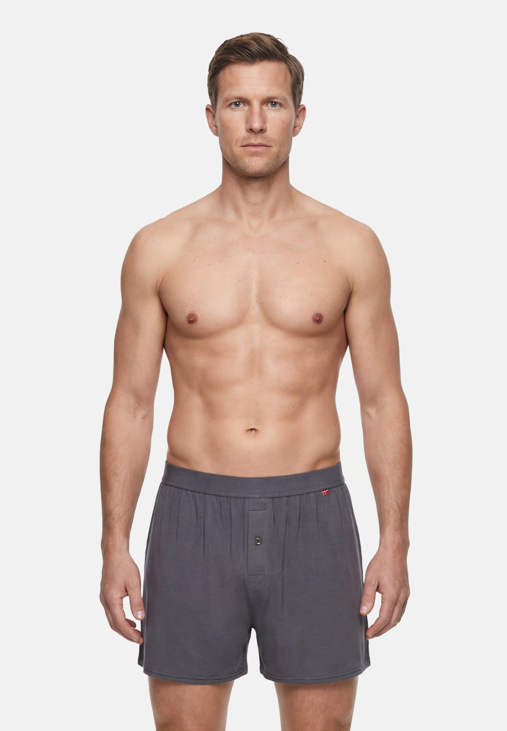 Boxers soltos de bambu para homem respiráveis com botão 6 unidades 3/5