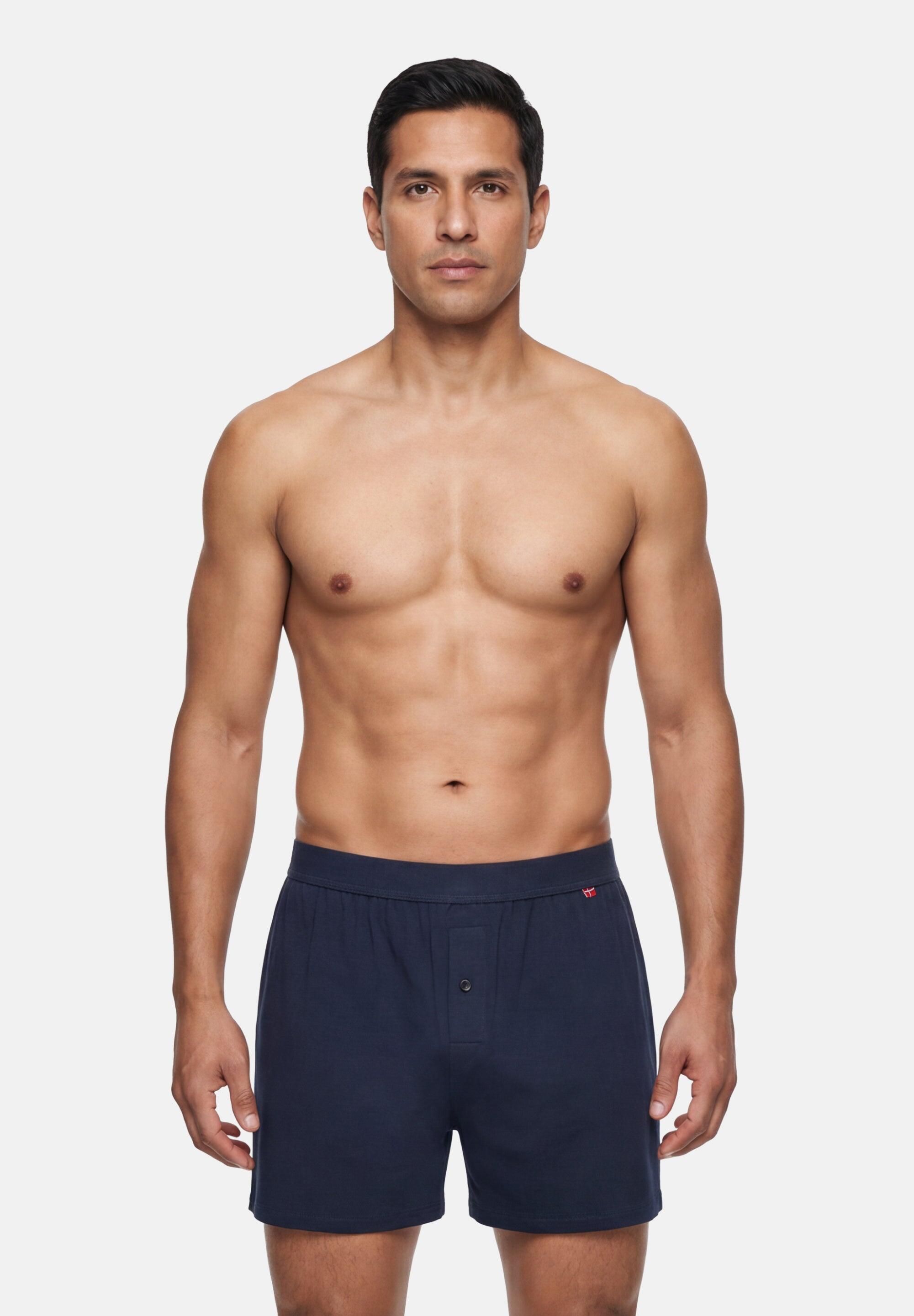 Boxers soltos de bambu para homem respiráveis com botão 6 unidades 3/5