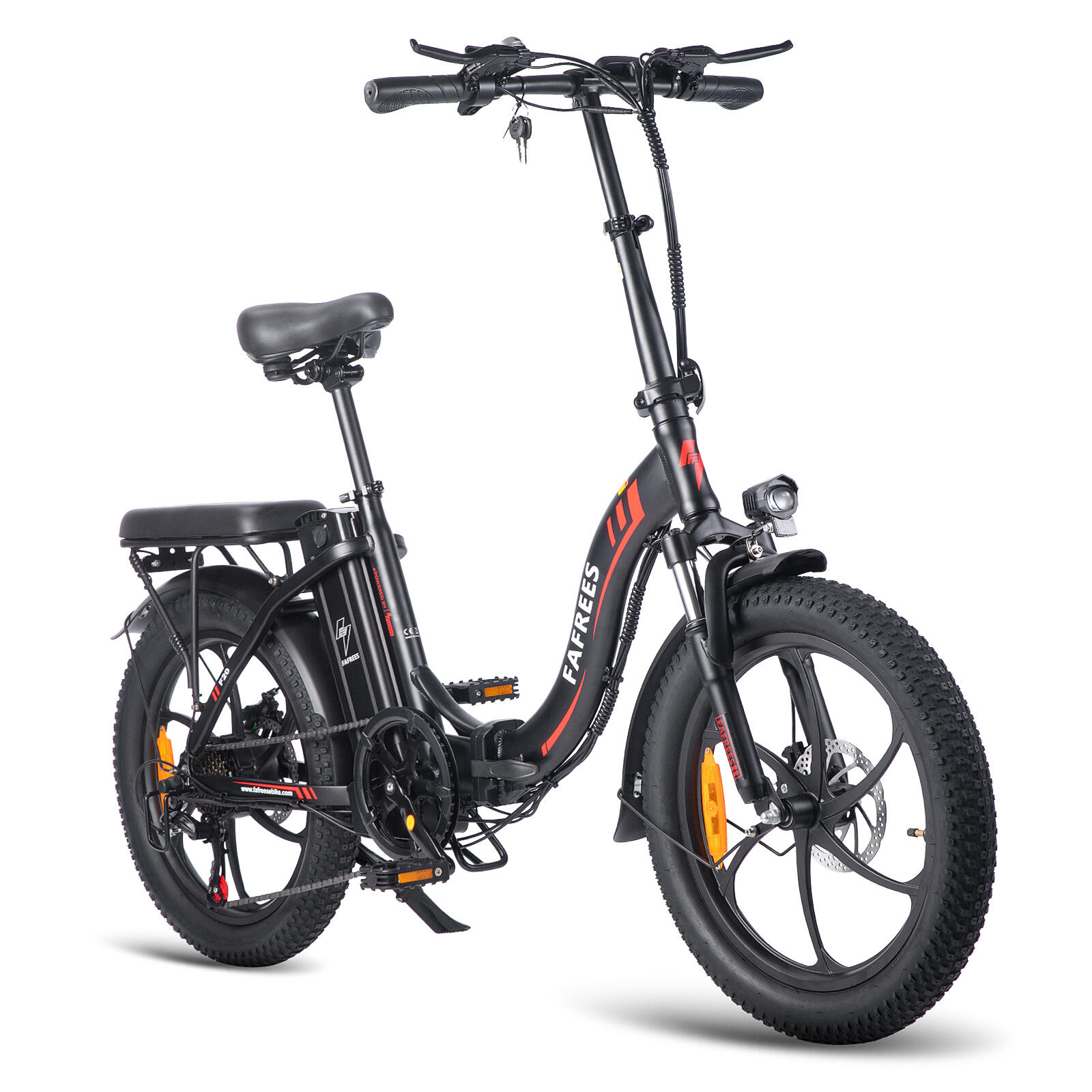 F20 Bicicleta eléctrica plegable 36V 18Ah, neumáticos anchos 20*3,0 pulgadas 2/7