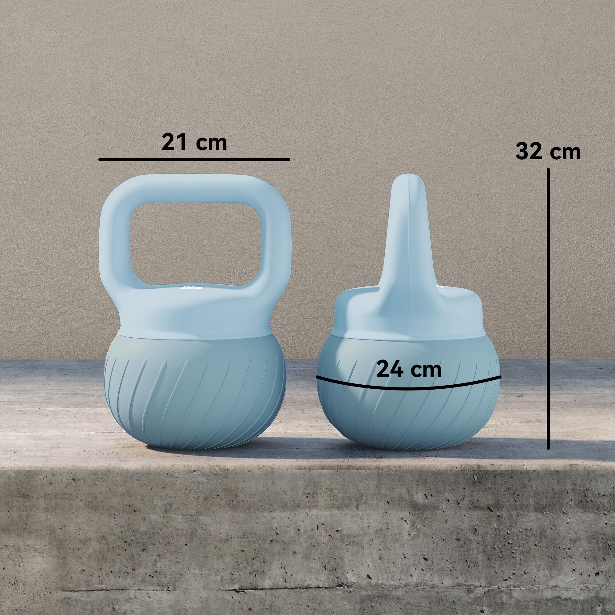 Kettlebell 24x24x32 cm azul claro SPORTNOW 3/5
