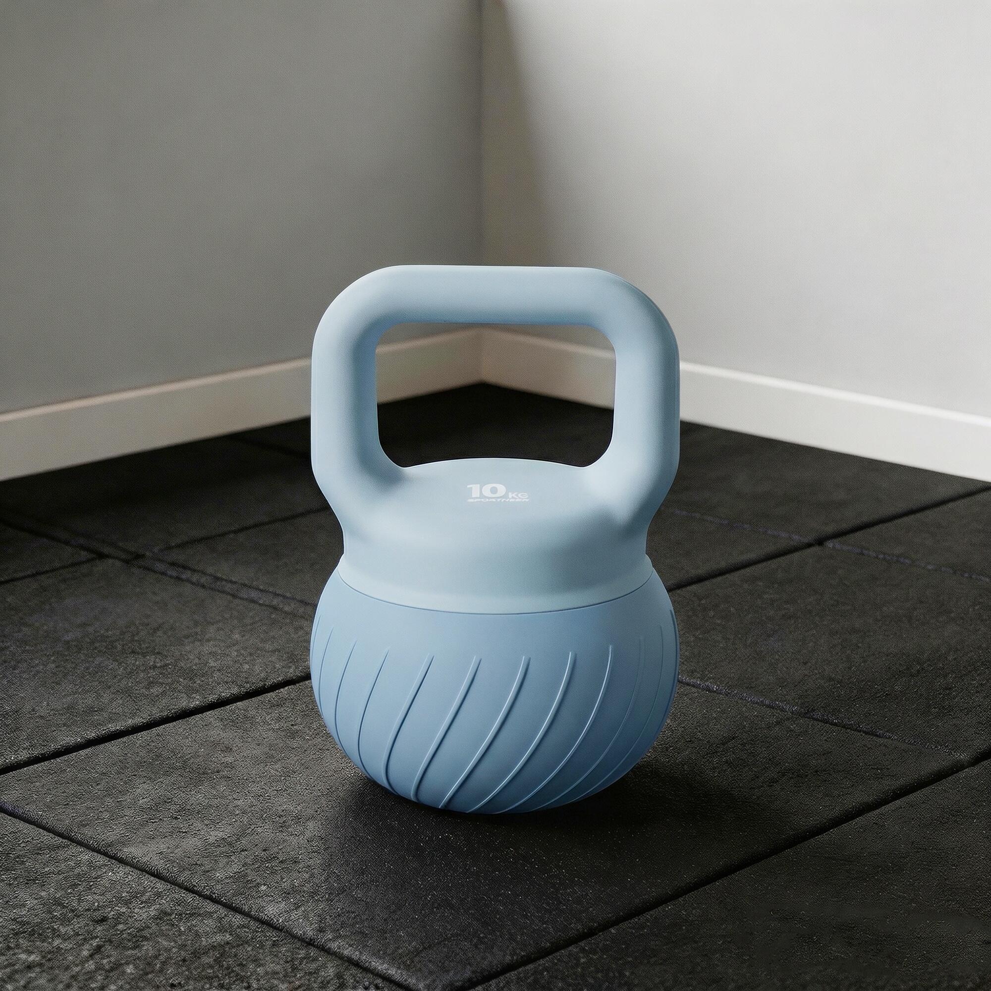 Kettlebell 24x24x32 cm azul claro SPORTNOW 2/5