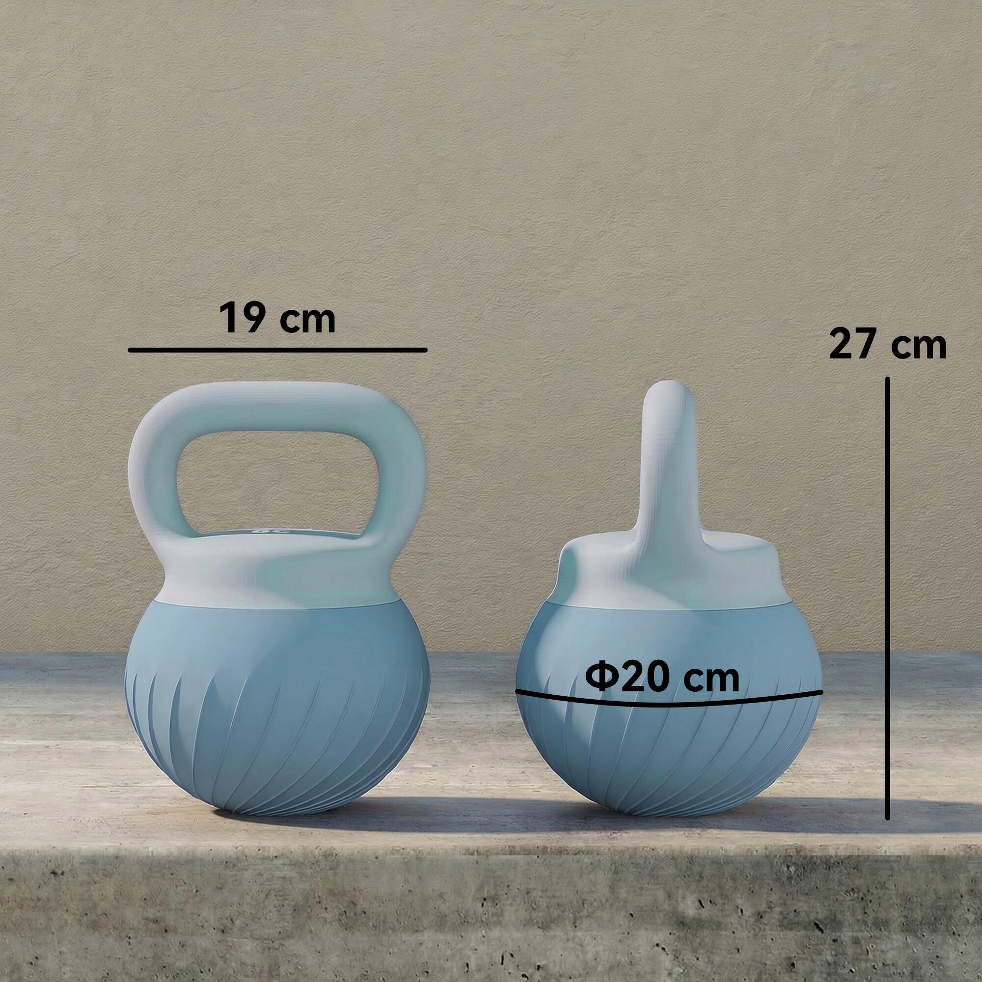 Kettlebell 27x20x20 cm azul claro SPORTNOW 3/5