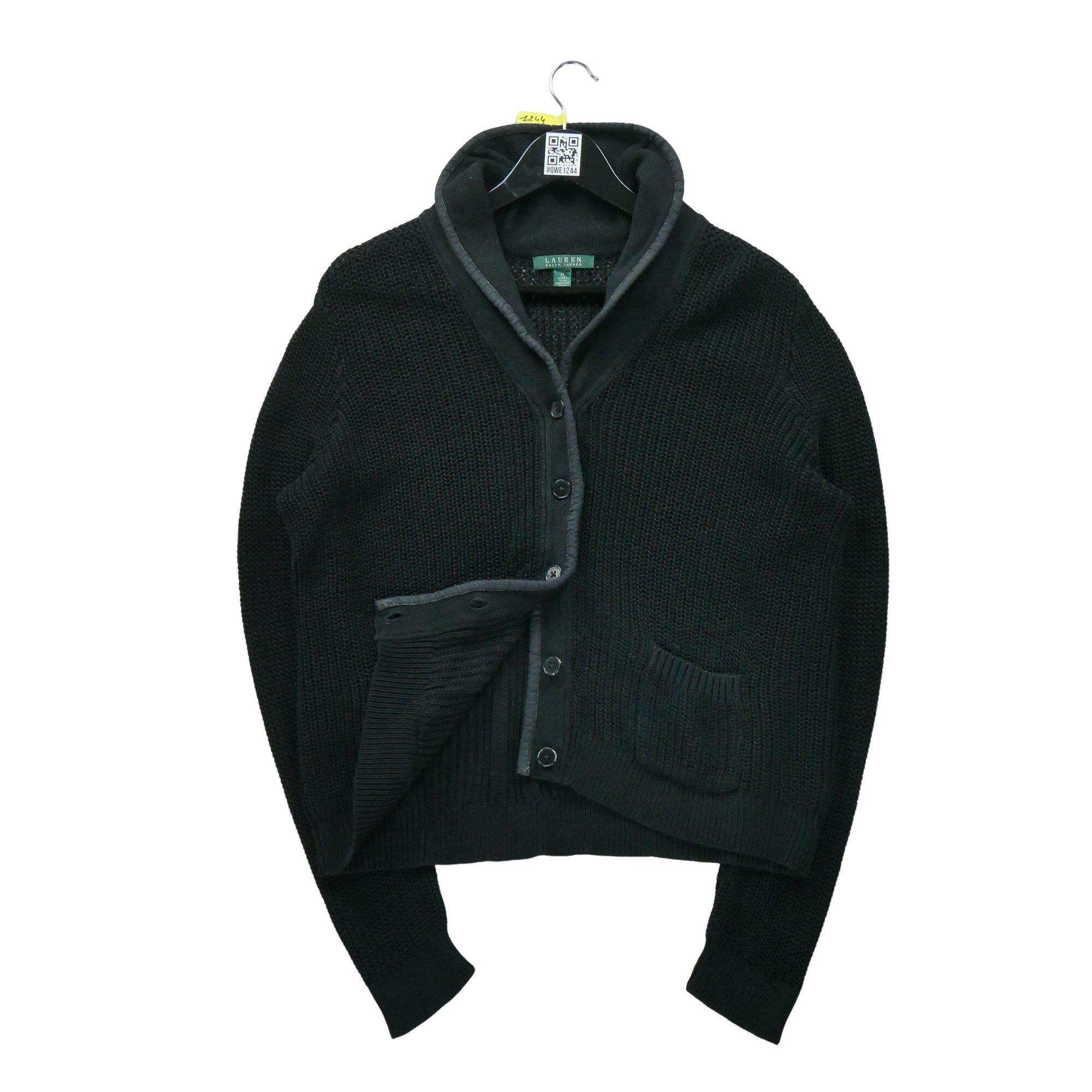 Women's Black Cardigan Vest 3/7