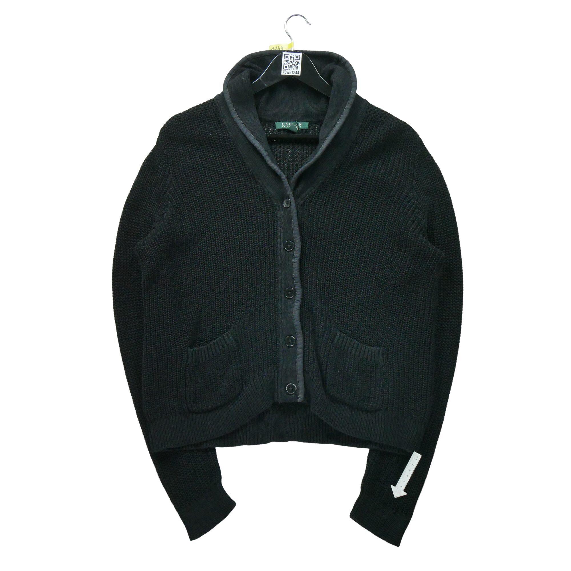 Women's Black Cardigan Vest 5/7