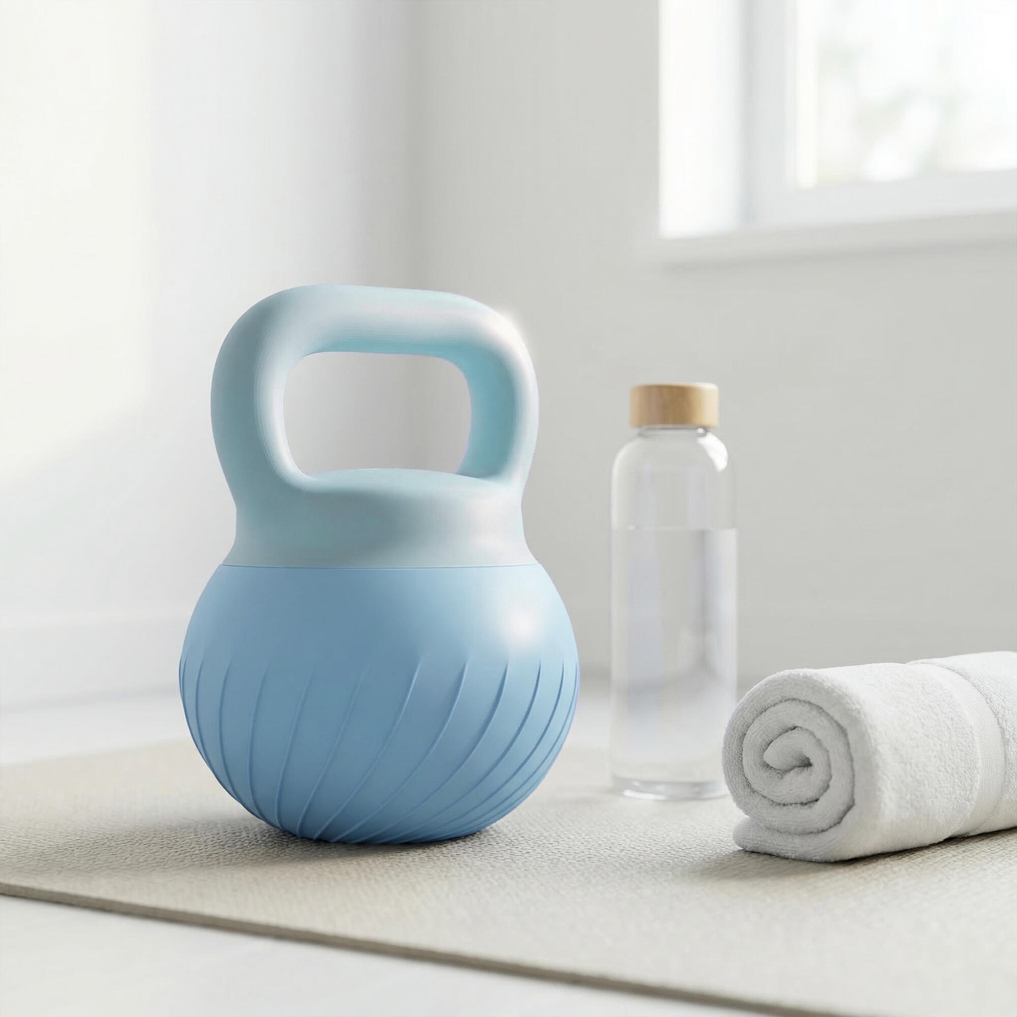 Kettlebell 27x20x20 cm azul claro SPORTNOW 2/5