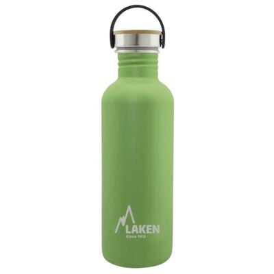 Borraccia in acciaio inox Basic Steel con tappo Bamboo – LAKEN