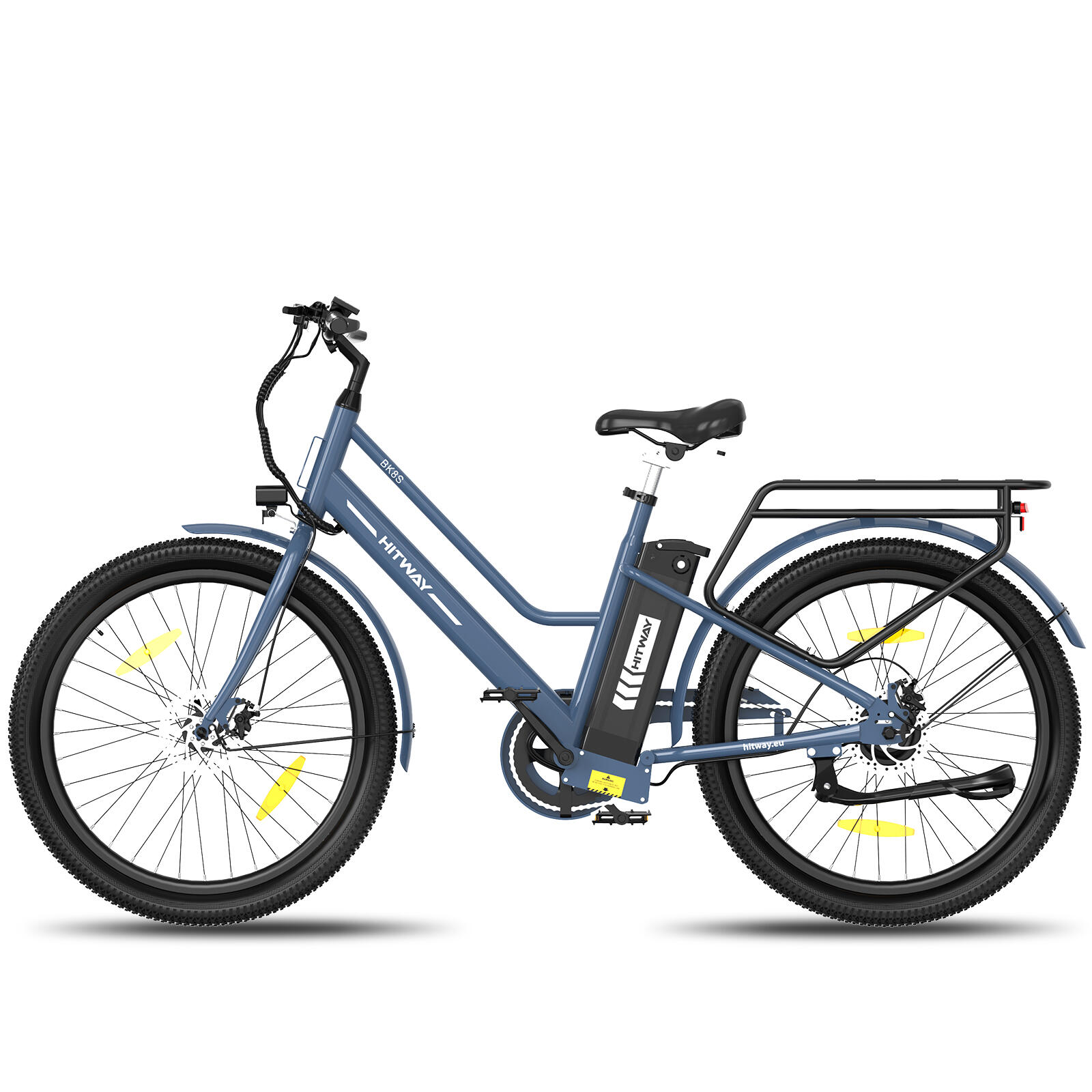 27,5" Bicicleta elétrica urbana quadro baixo bateria removível 13Ah BK8S APP 3/7