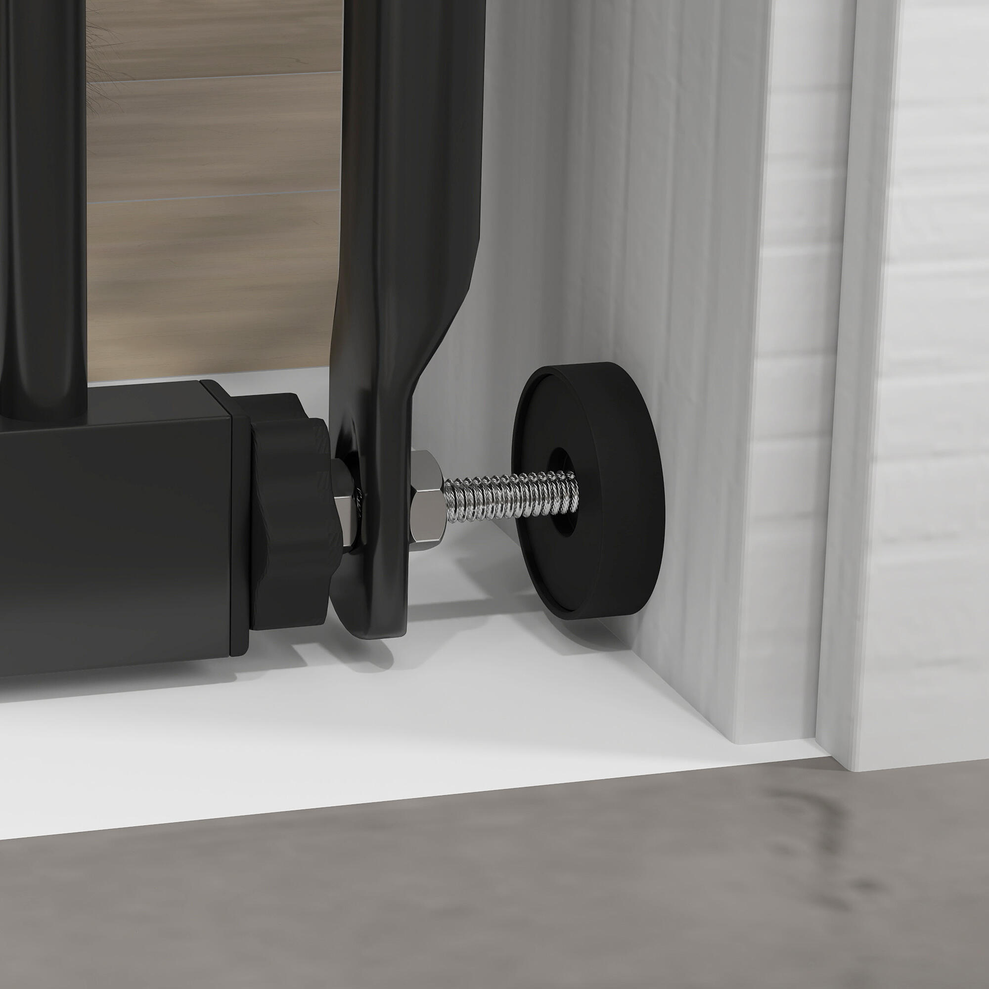 Barrera de Seguridad PawHut 104x3.5x150 cm Negro 4/6