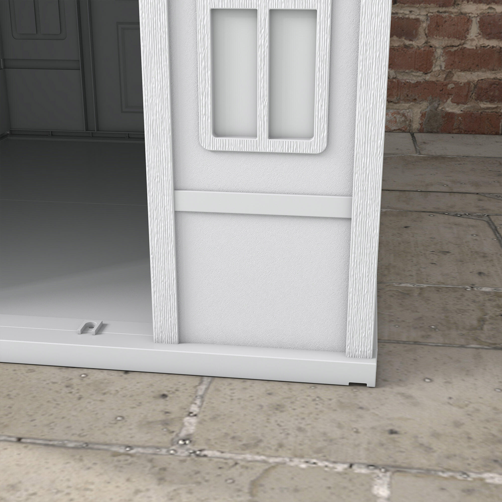 Caseta para Perros PawHut 84.2x98.2x82 cm Gris y Blanco 5/5