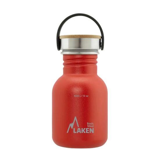 Borraccia in acciaio inox Basic Steel con tappo Bamboo – LAKEN