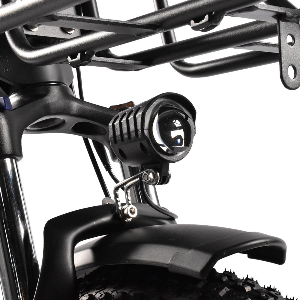 K201 Bicicleta eléctrica 36V Doble batería 10,4Ah Neumático 20×3,0 pulgadas 5/7