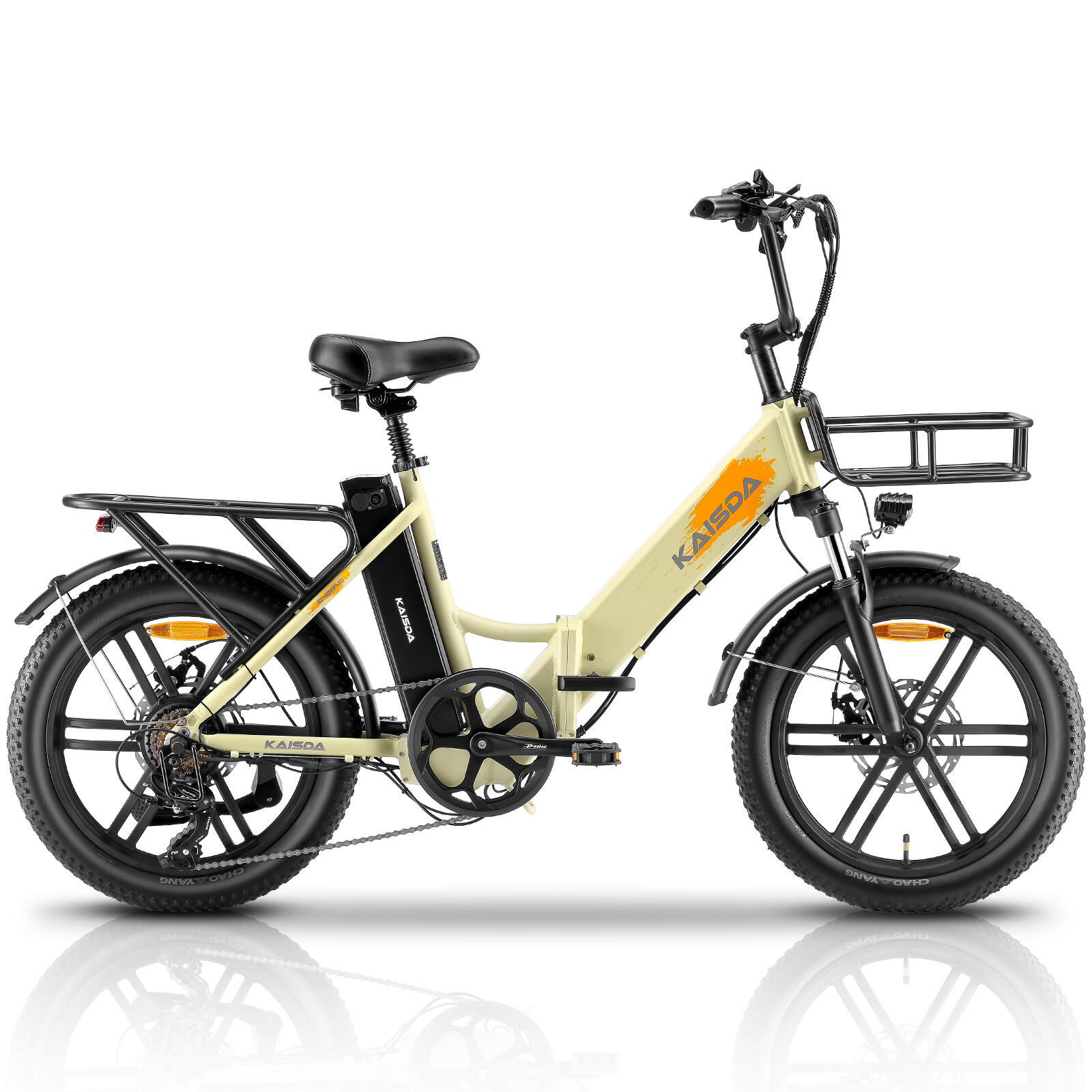 K201 Bicicleta eléctrica 36V Doble batería 10,4Ah Neumático 20×3,0 pulgadas 4/7