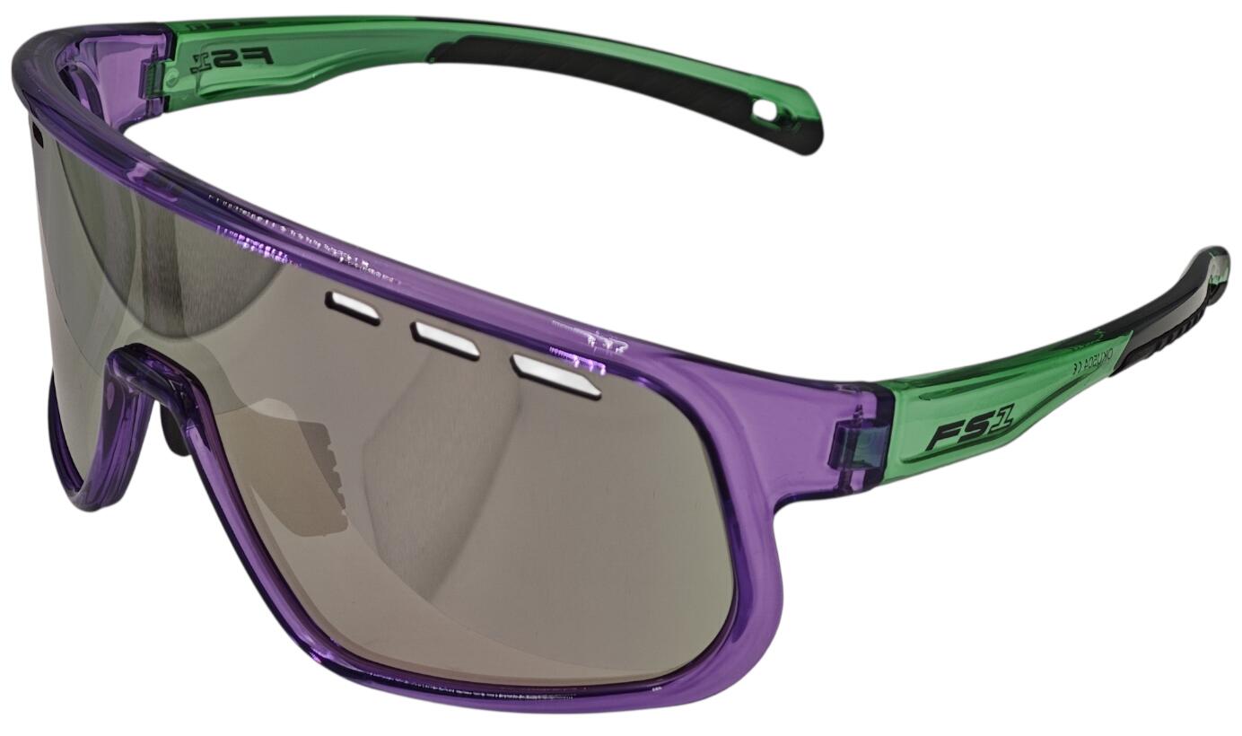 Okulary rowerowe FUZLU FS1 TRH-102-1 transparent purple/green black UV400