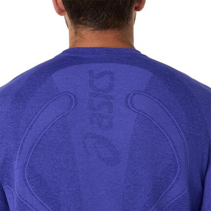 T Shirts Overhemden Heren - ASICS ROAD SEAMLESS LS TOP - Vital Green/Illuminate