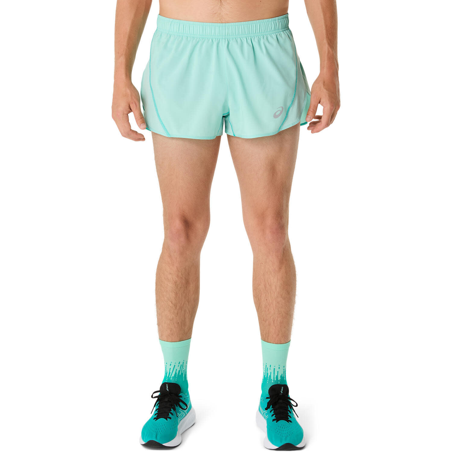 Pantalón corto running hombre Core Split Short - verde 3/4