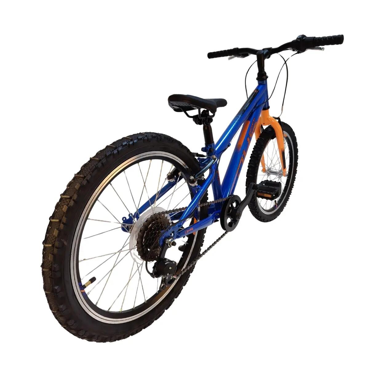 Bicicletta per bambini DHS Sonic - 20 pollici, blu-arancione 3/7