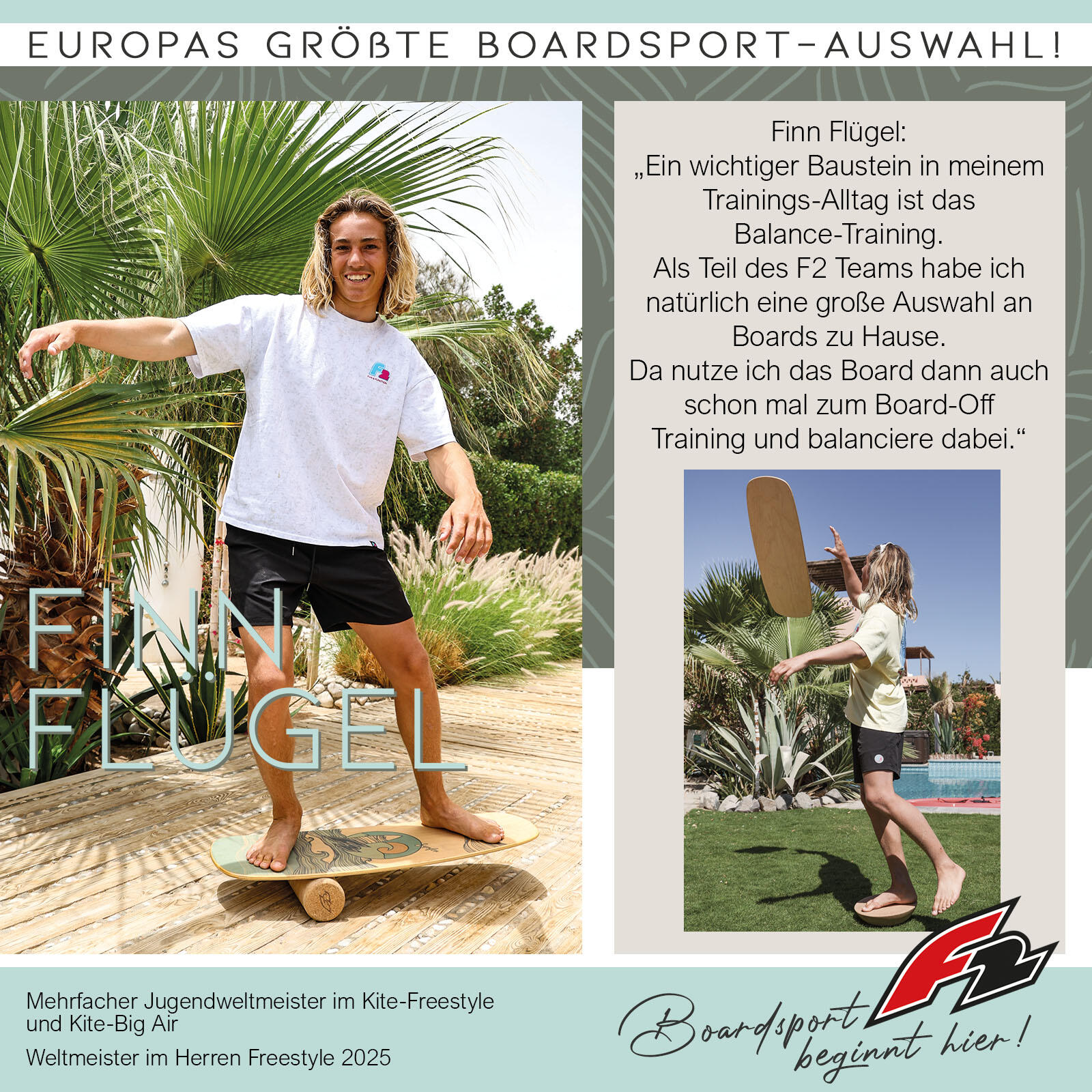 F2 Set Balance Board Peanut 86x32cm + semisfera e rullo in sughero 4/6