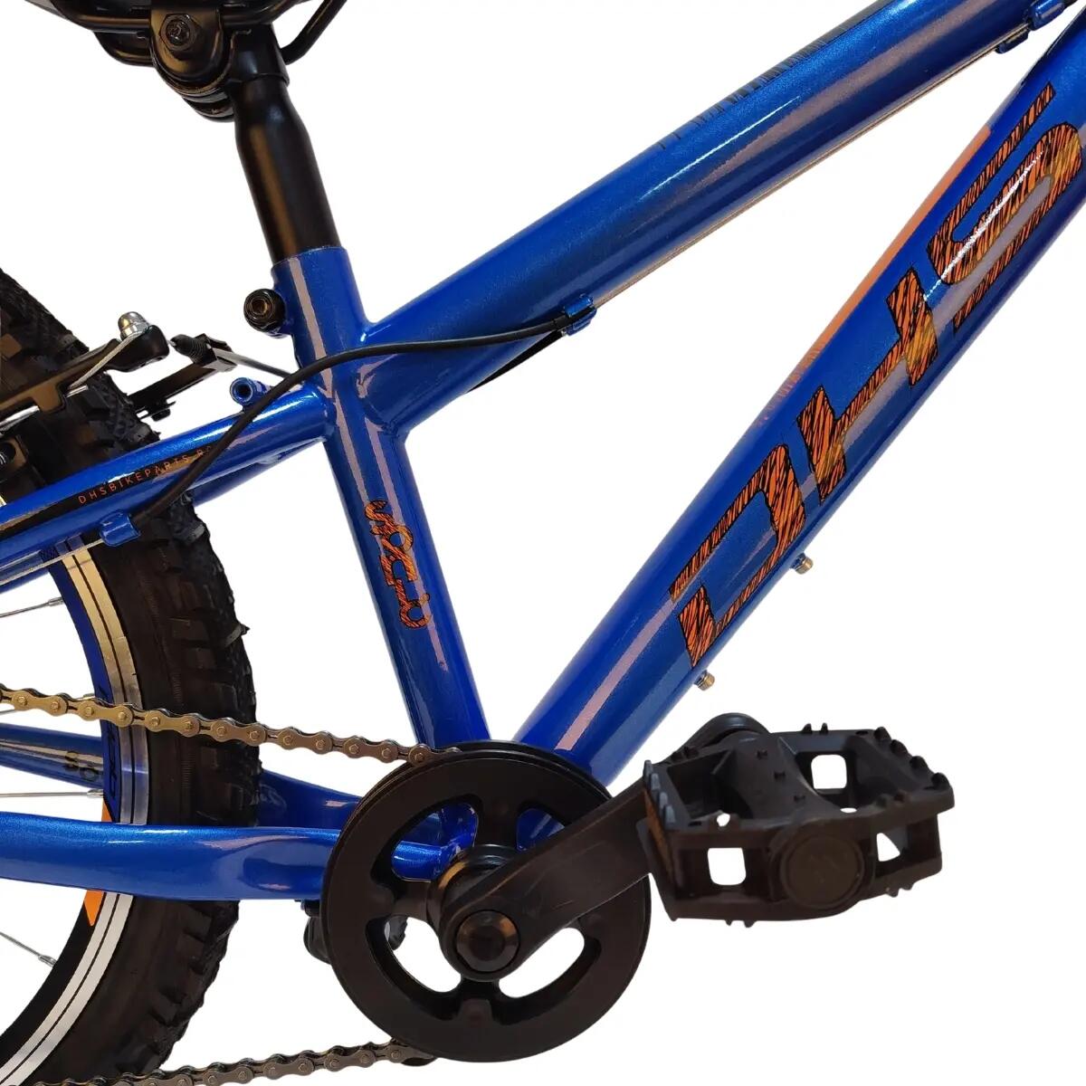 Bicicletta per bambini DHS Sonic - 20 pollici, blu-arancione 5/7