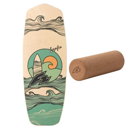 F2 Set Balance Board Tompstone 74x27cm mit Korkrolle