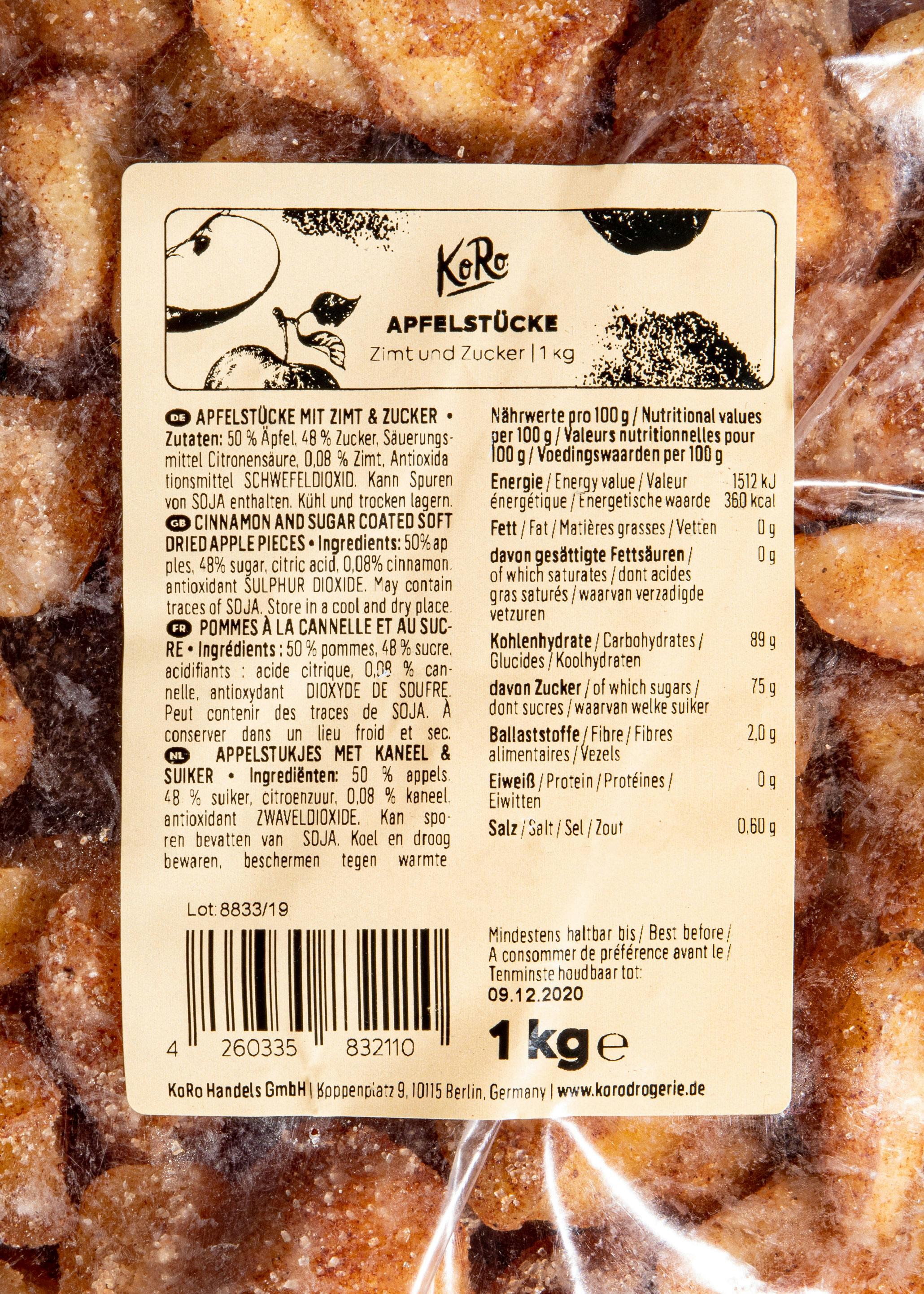 Pommes à la cannelle et au sucre 1 kg 4/6