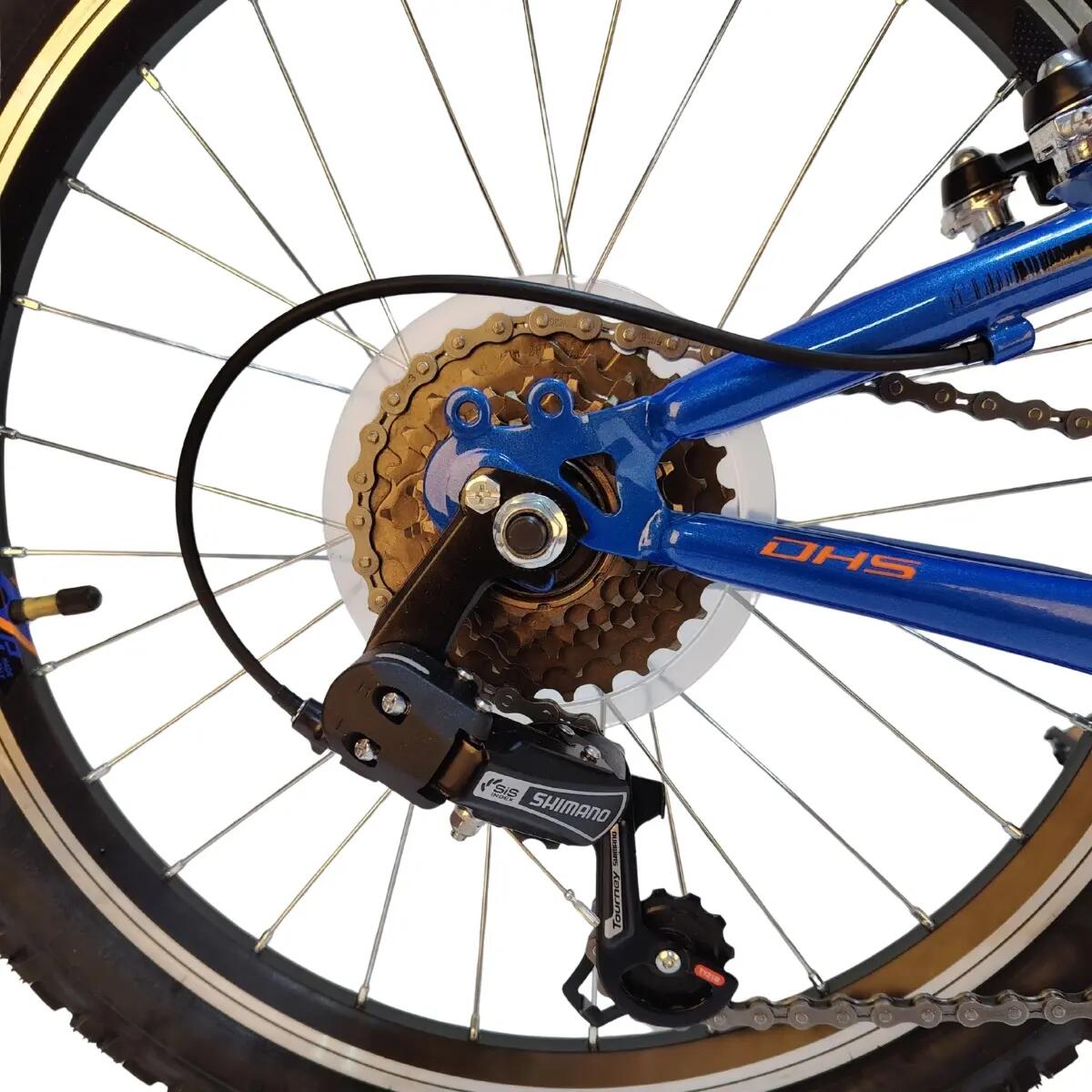 Bicicletta per bambini DHS Sonic - 20 pollici, blu-arancione 4/7