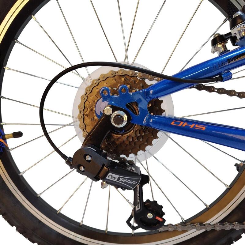 Bicicleta Copii DHS Sonic -, Albastru-Portocaliu Reambalat