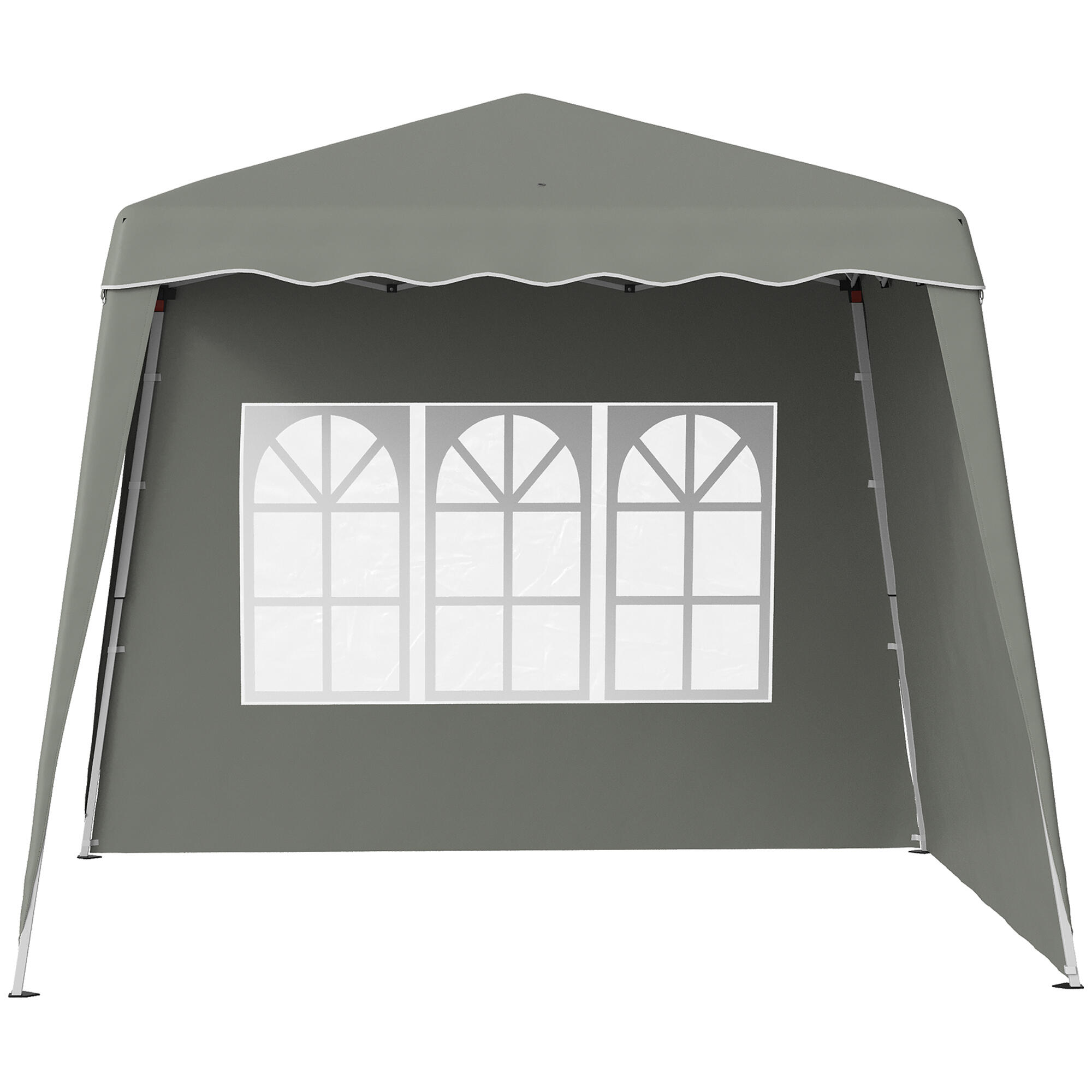 Tenda dobrável 289x289x250 cm cinzento Outsunny 4/5