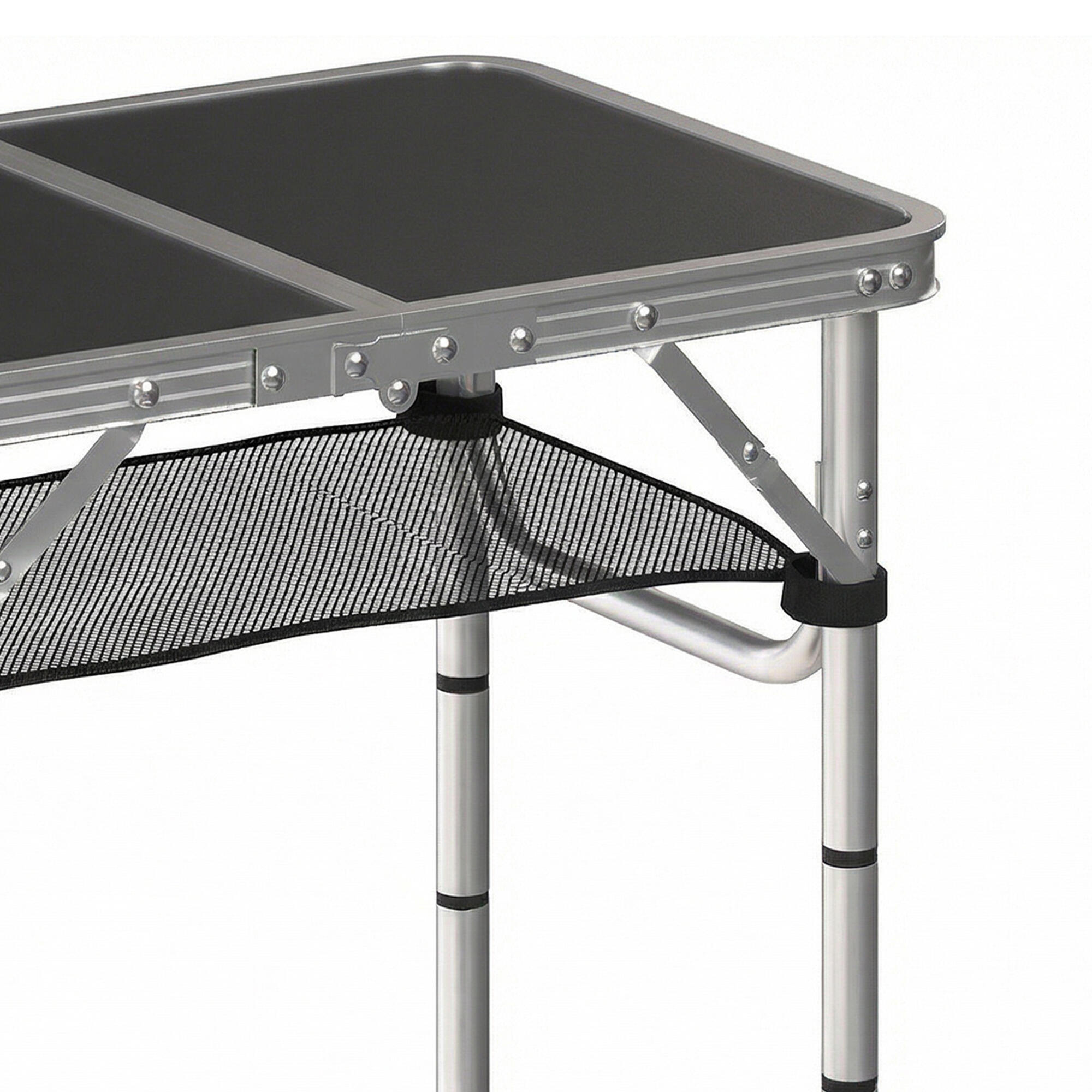 Mesa de campismo 60x40x60 cm preto Outsunny 5/5