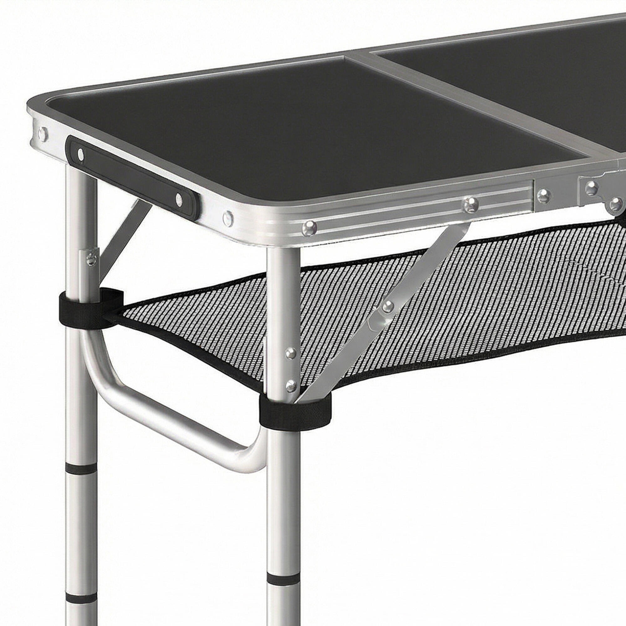 Mesa de campismo 60x40x60 cm preto Outsunny 4/5